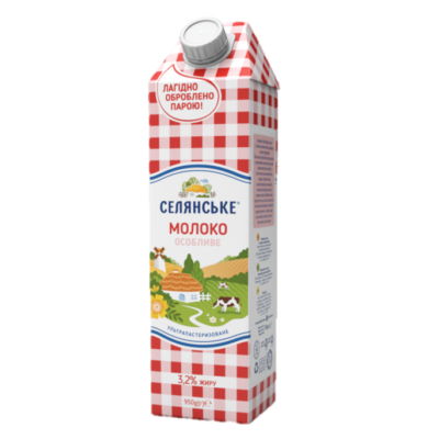 Молоко «Селянське» 3,2% 950г 2