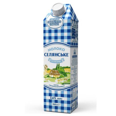 Молоко Селянське 2,6%