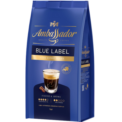 Кава Ambassador Blue Label в зернах 1 кг