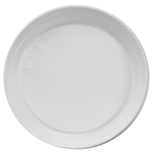 Тарелка белая пластик d205 100 шт.