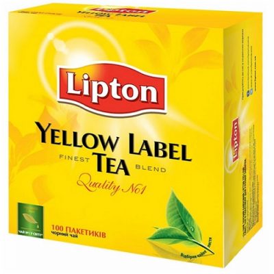 Чай Lipton черный 100 пакетов
