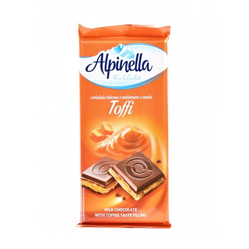 Шоколад молочный Alpinella карамель 90 г