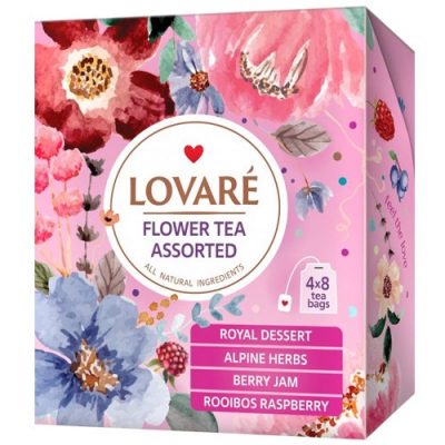 Чай квітковий Lovare Flower Tea Assorted 32 пакетів