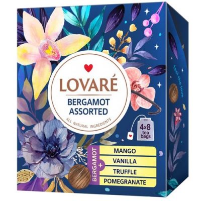 Чай чорний Lovare Bergamot Tea Assorted 32 пакетів