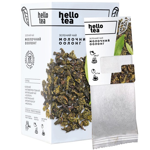 Чай зелений Hello Tea Молочний Оолонг 20 фільтр-пакетів Чай зелений Hello Tea Молочний Оолонг 20 фільтр-пакетів