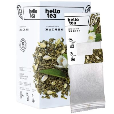 Чай зелений Hello Tea Жасмин 20 фільтр-пакетів
