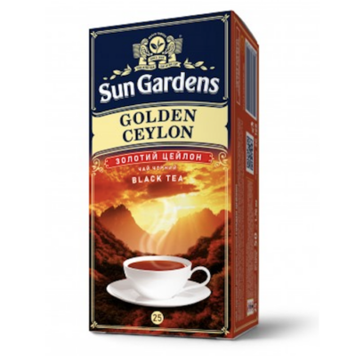 Чай чорний Sun Gardens Золотий Цейлон 25 пакетів